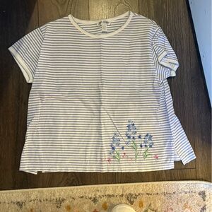 Blue and White Stripped T-shirt